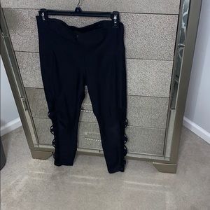 Xersion black seam side high waisted leggings